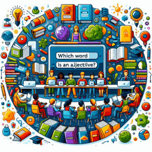 Quel mot est un adjectif ? – AI Quiz Theme Image