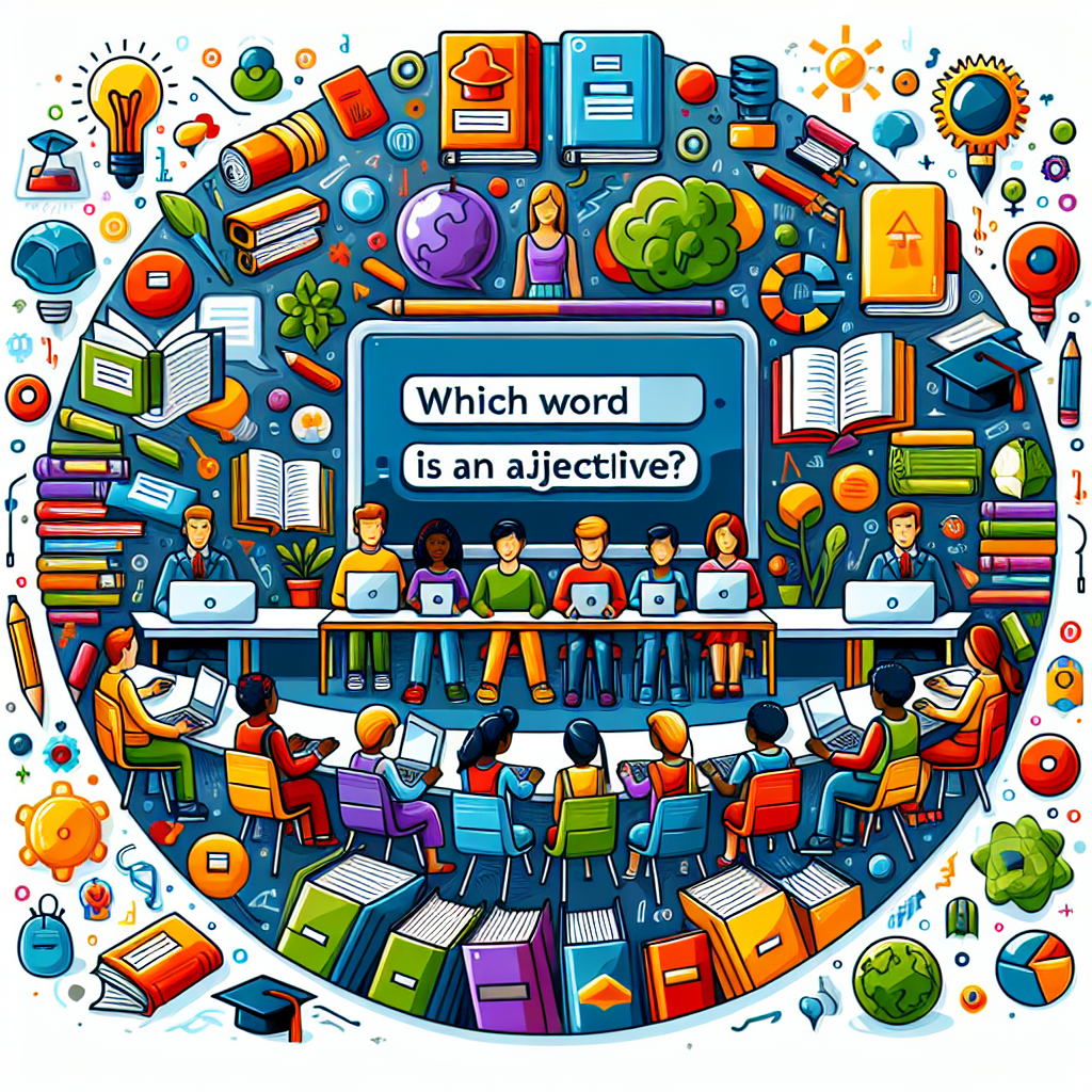 Quel mot est un adjectif ? – AI Quiz Theme Image