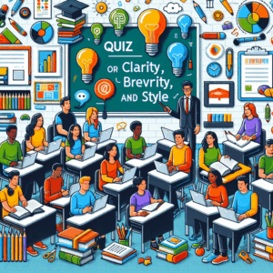 Quiz sur l’édition pour la clarté, la concision et le style – AI Quiz Theme Image